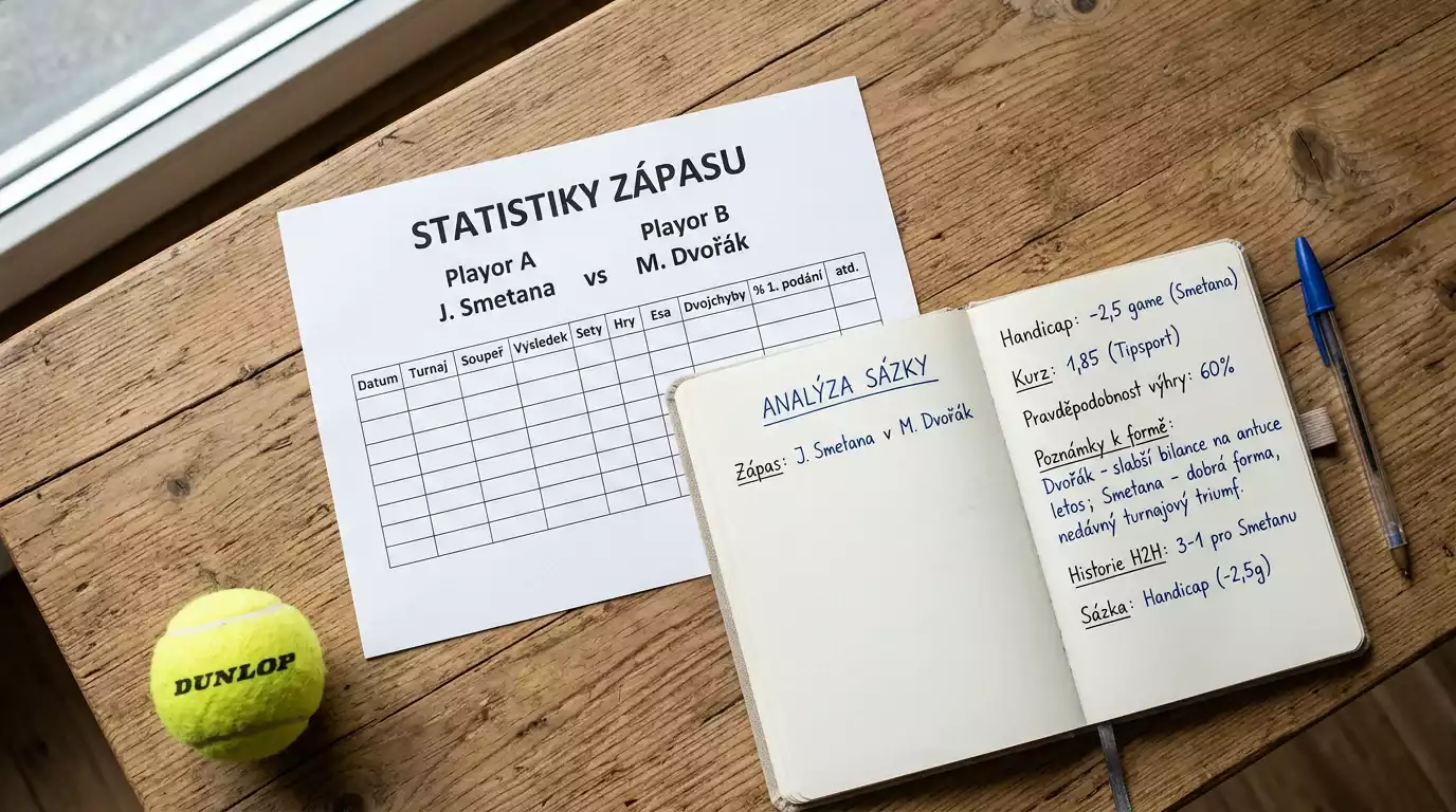 Tenisové sázky a typy kurzů - handicap, over/under a match winner